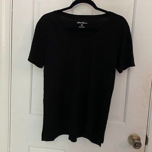 Eddie Bauer Black Scoop Neck Tee